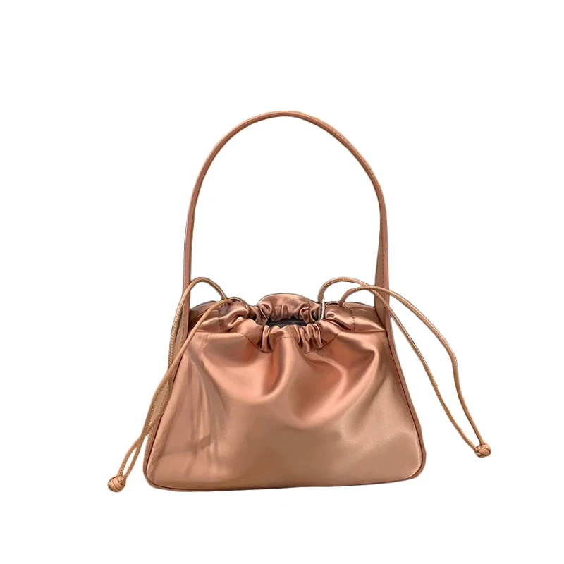 

Bag 2021 new underarm satin single shoulder drawstring bag French stick and women's bag
