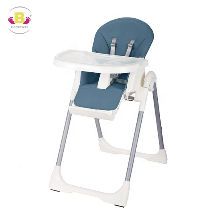 
2020 New Multifunction Foldable Baby High Chair Leather Seat Baby Feed Chair 