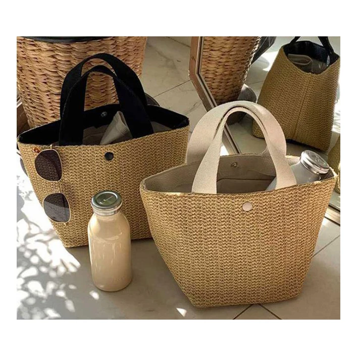 

Mothers Day Gift 2021 summer trendy ladies straw beach tote bag custom for women