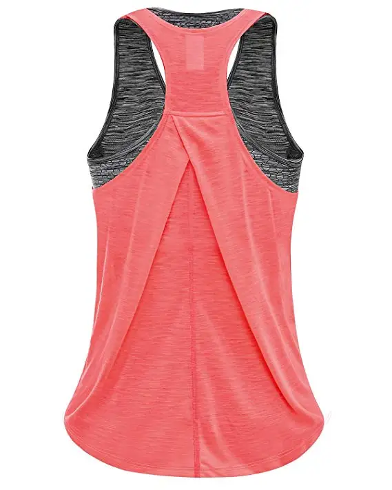 

Womens Cute Mesh Workout Clothes Yoga Tops Exercise Gym Shirts Running Tank Tops
