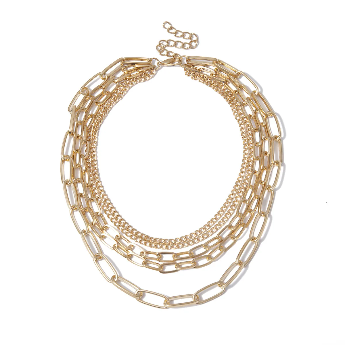 

New Arrival Fashion Sexy Temperament All-match Necklace Jewelry Female Simple Chain Geometric Multilayer Chain Women Necklace, Picture shows