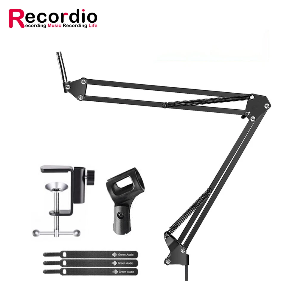 

GAZ-37 Professional cantilever scaffold microphone adjustable with metal adapter microphone arm stand, Black