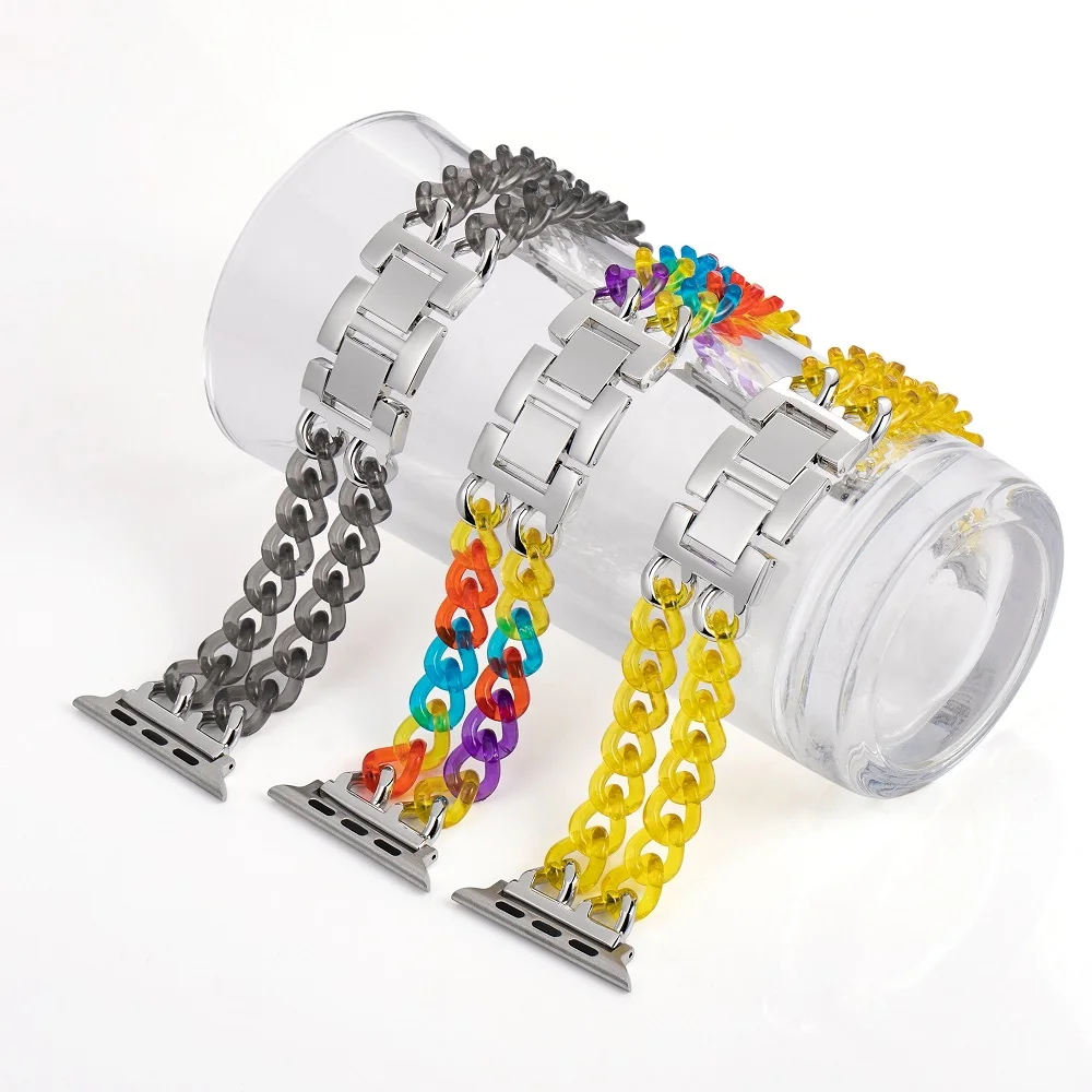 

Fashion Stainless Steel Metal Bling Strap for Apple Watch Crystal Rhinestone Diamond Bracelet For Iwatch Zinc Alloy Band, Various colors to you choose