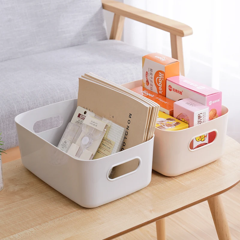 

Wholesale Household Multifunctional Plastic Storage Basket With Handle, White.gray.apricot