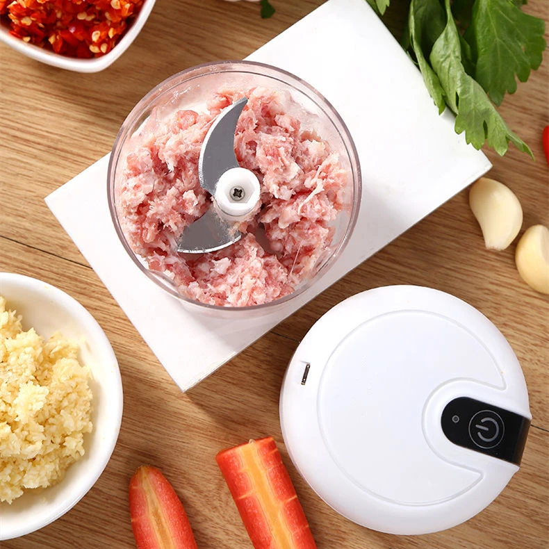 

100ml/250ml Smart Gadget Mini Garlic Masher Food Processor USB Charging Electric Vegetable Chopper, Black