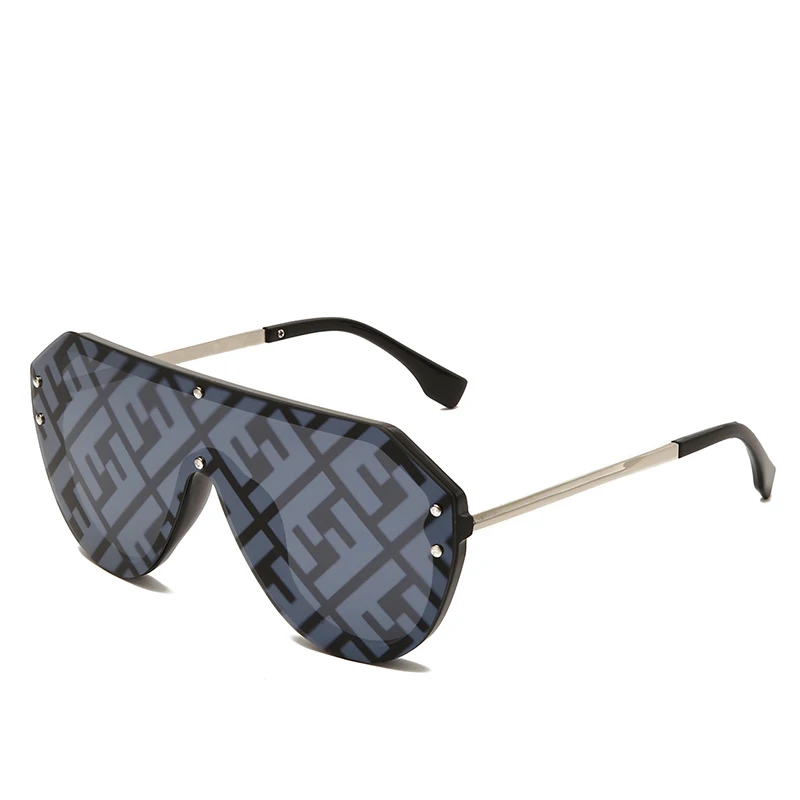 

2021 Sun Glasses Women Plastic UV400 Custom Logo New Arrivals Brand Shades Mirror Flat Top FF Sunglasses