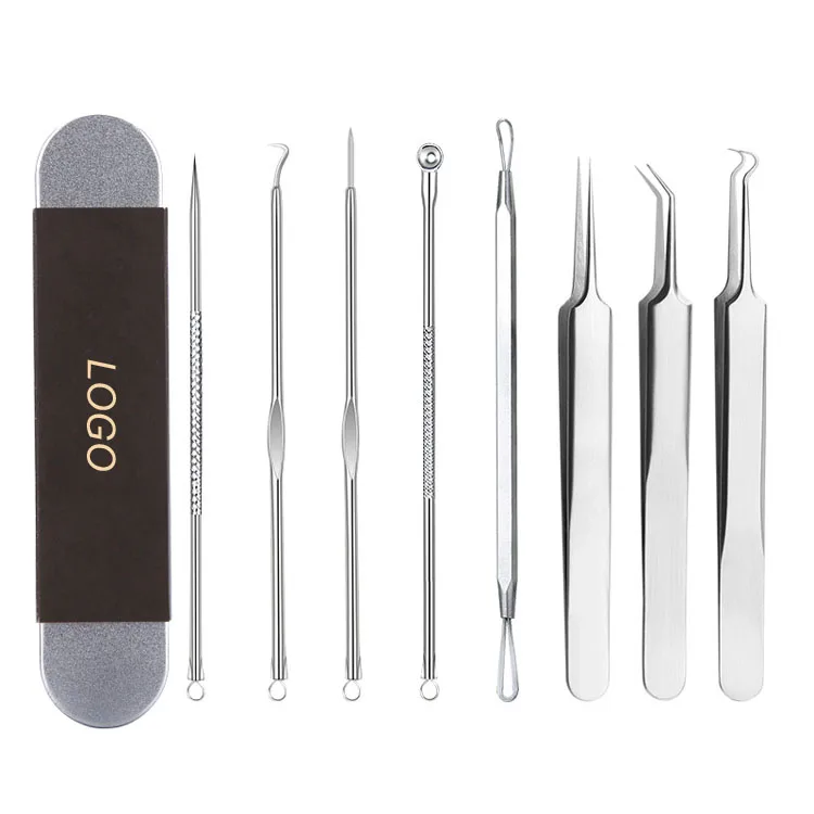 

Custom stainless steel acne blackhead needle pen tool set blackhead removal kit pimple comedone acne blackhead remover tool kit