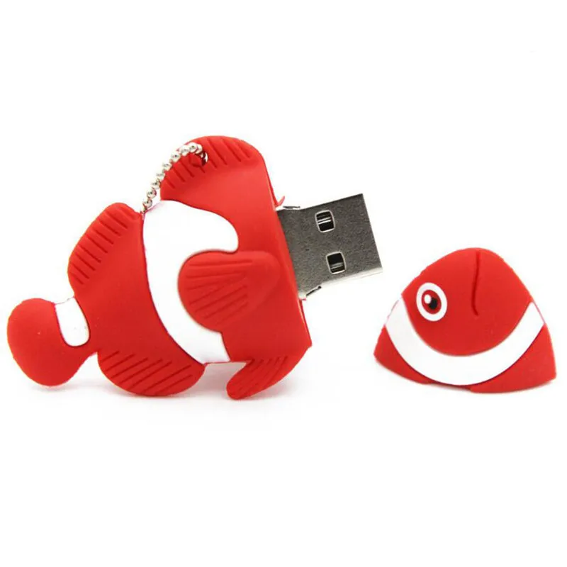 

Hot Sale Usb Flash Drives PVC Cartoon fishes Memory Stick 8GB 16GB Pendrive 3d 2d Memorias cle Usb flashdisk