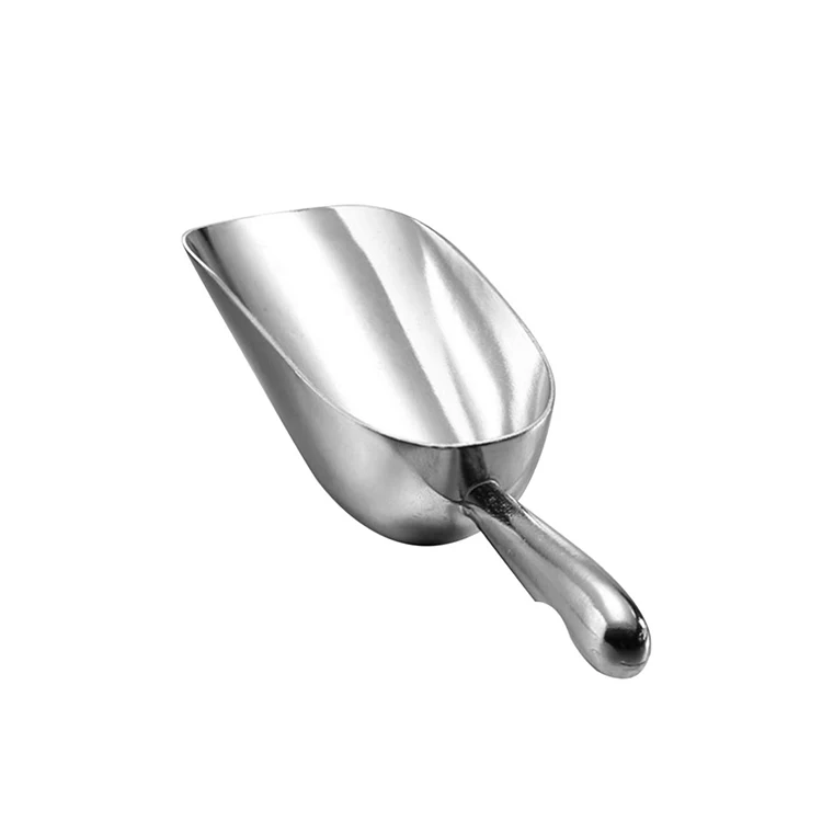 

Aluminum Ice Cube Scoop Ice Scooper Aluminum Scoop with Contoured Handle