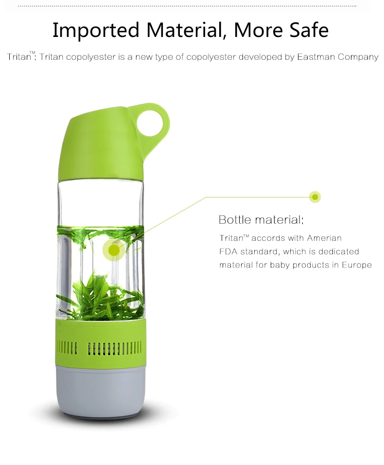 wireless tritan material waterbottle with bluetooth speaker for outdoor bicycle riding - ANKUX Tech Co., Ltd