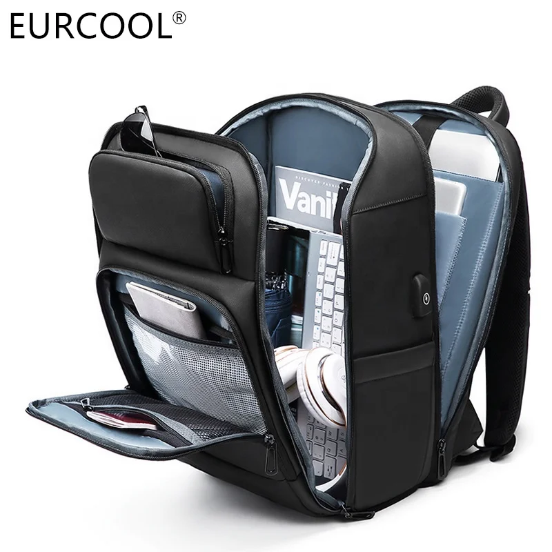 

Outdoor Casual Business Travel Hiking Camera Mens Backpack Bags Waterproof For Laptop 15.6 Inch, Black or customized