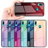 Factory price gradual change double color tempered glass case for Huawei P smart z