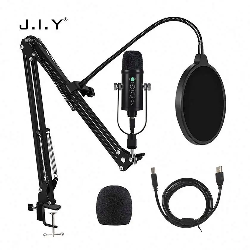 

J.I.Y BM-86 New Design hot sale Studio podcasting Microphone Condenser Set With Great Price, Black