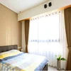Rice grain hemp pure color high shade curtain color choice and customized curtain