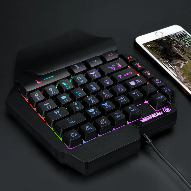 

F6 One-Handed wired mini gaming keyboard for mobile phone game
