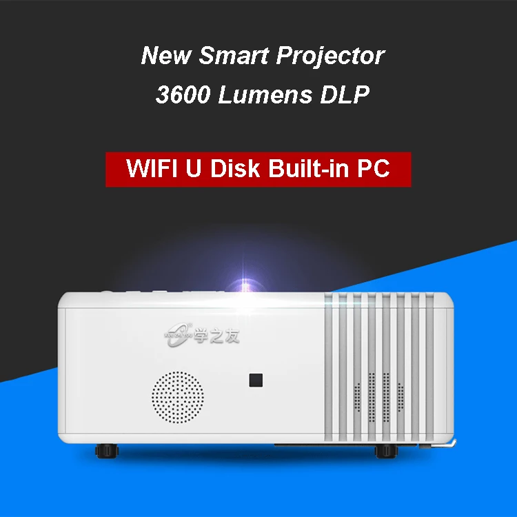 All In One Projector Home Theater with Computer DLP Projector 3600 Lumen Laser Projector for Classroom and Office