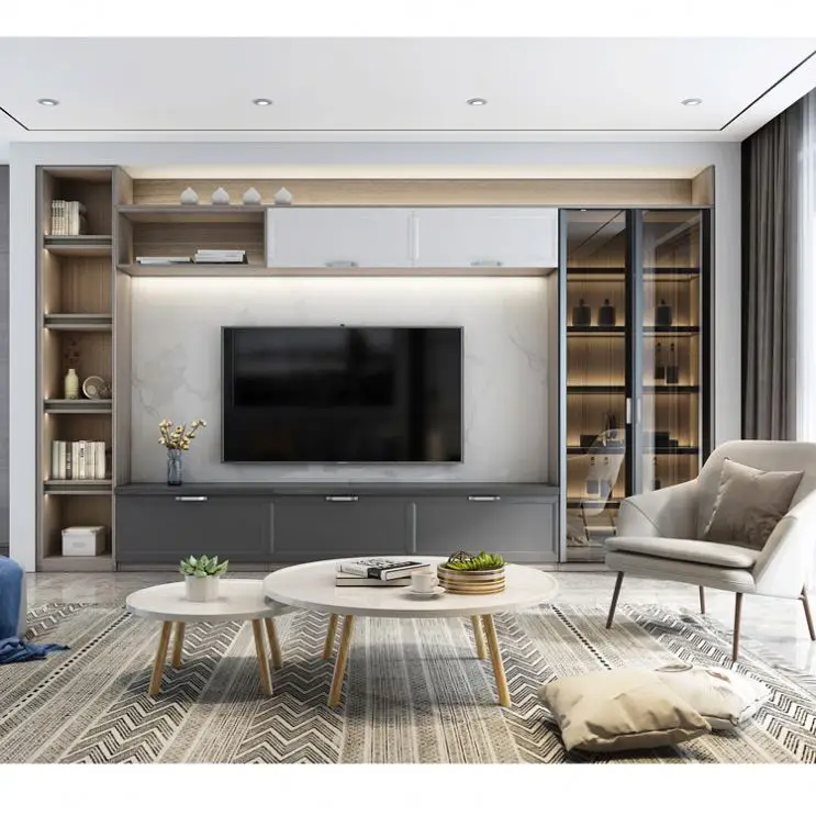 

Custom Cheap Table Modern Tv Stand Set