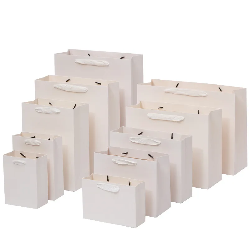 

Carry Packing Takeaway Retail Handles Print Small Shopping Custom Your Own Logo Kraft Paper Bag