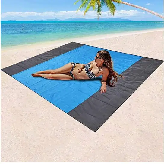 

Sand Free Beach Blanket Extra Large Waterproof Beach Mat Lightweight Quick Drying Heat Resistant Outdoor Beach Mat, Multi colors for choose