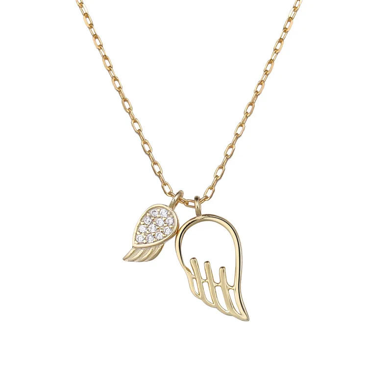 

Daidan Angel Wings Necklace Sterling Silver Unique Cz Cubic Zirconia 18K Gold Necklaces