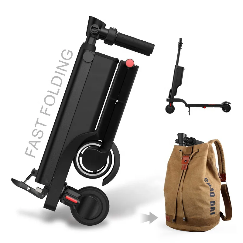 

Smallest Folding Size Electric Kick Scooter with Two 5.5 inch Wheels and Removable Battery Electric Scooty