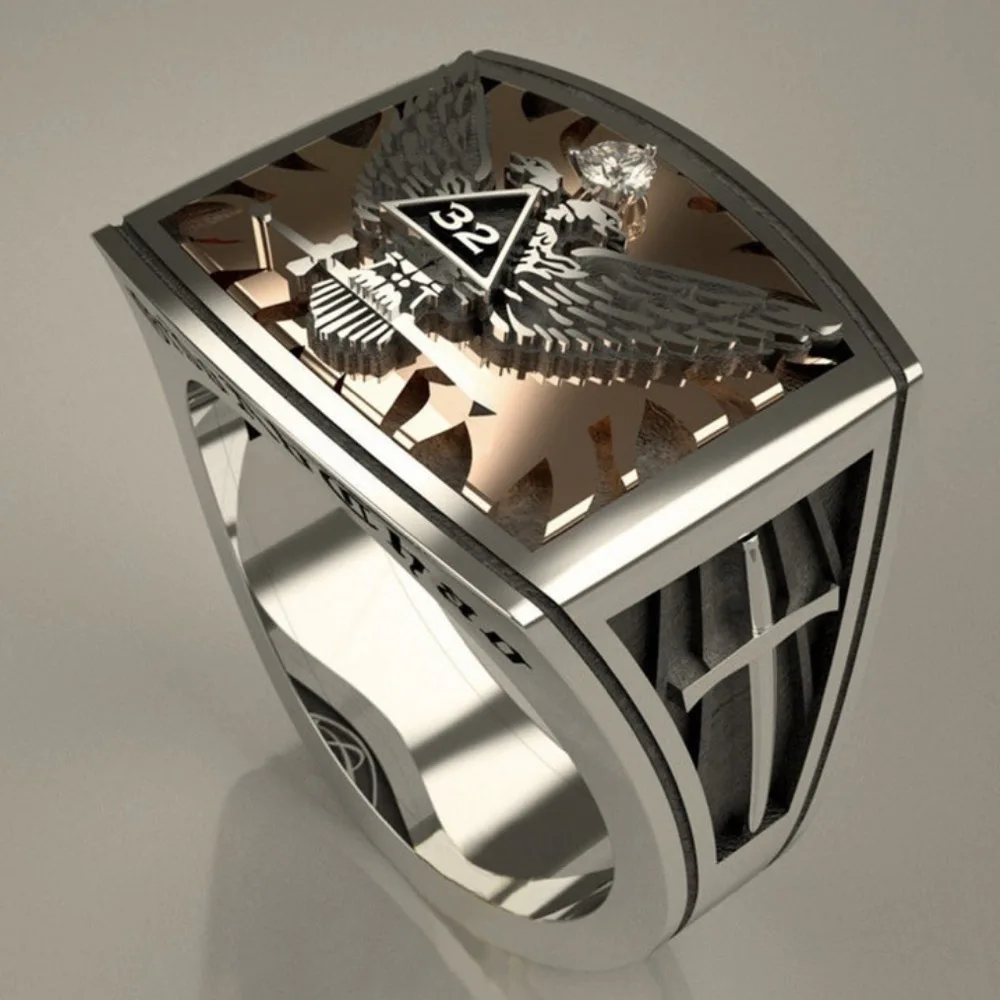 

Fashion double-headed eagle ring, personality trend, new men's accessories, Picture shows