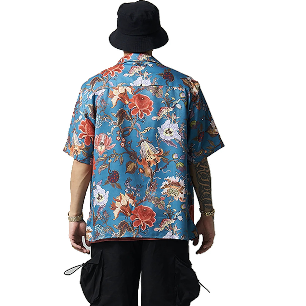 

Custom All Over Print Cotton Casual Mens Hawaiian Printed Hawaii Shirt, Accept custom color