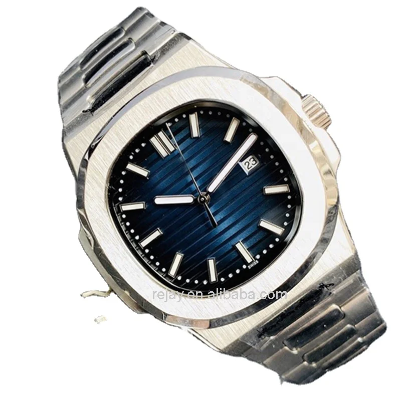 

PP Rose Gold 316L Stainless Steel Luxury Blue Dial Date Automatic Mechanical Movement Mens Watches 5711 Wristwatches