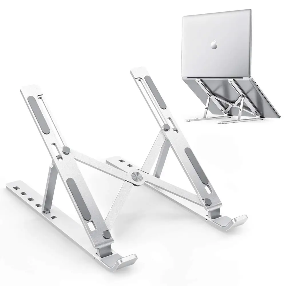 

YTGEE Ergonomic Flexible Height Riser Adjustable Aluminum Foldable Portable Adjustment Desktop Laptop Notebook Holder Stand
