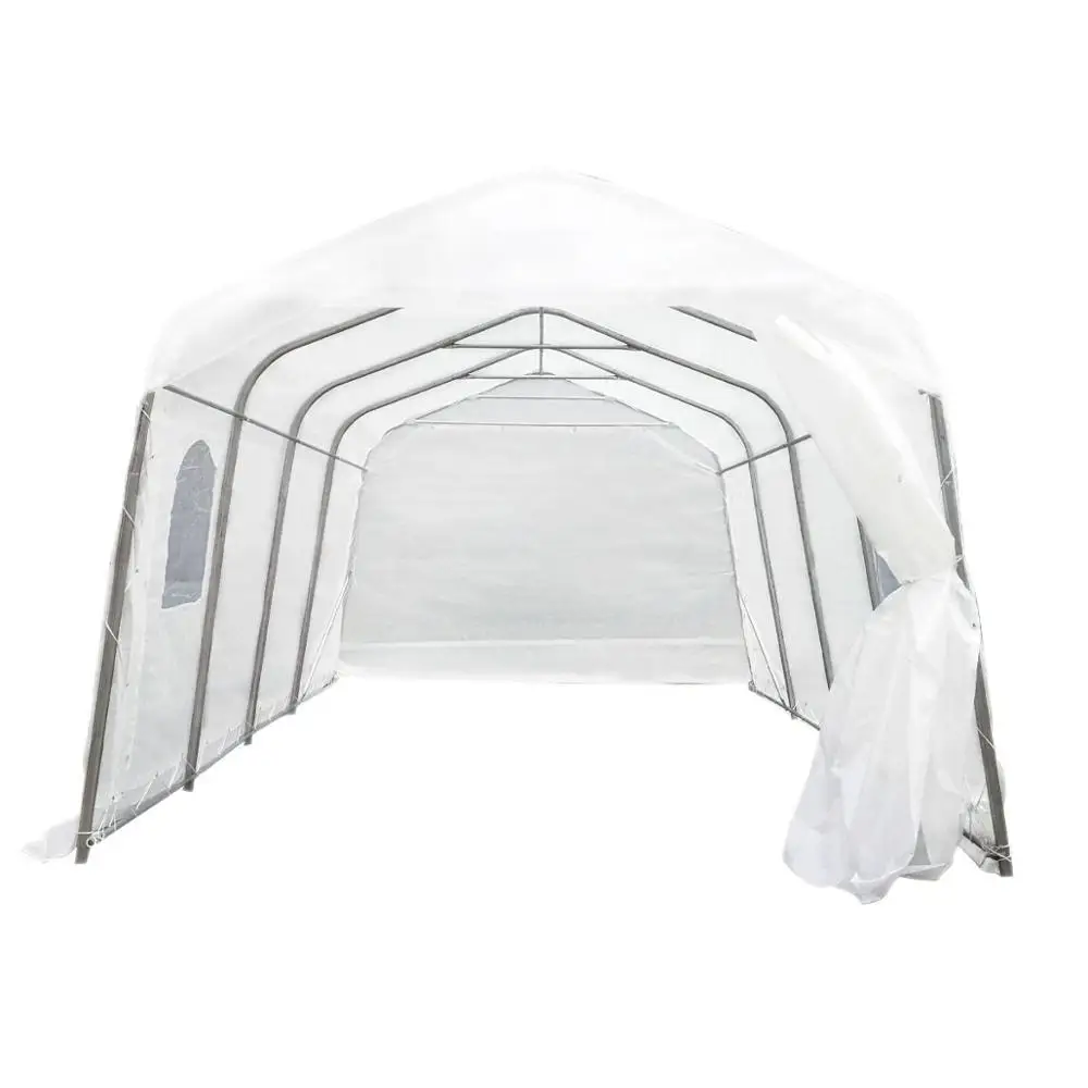 

Temporary Vehicle Shelters Simple Carport with Windows and Ropes