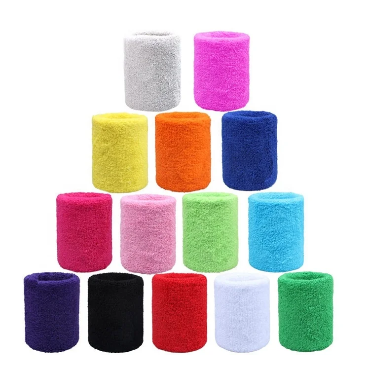 

Wholesale colorful cotton wrist pressure sleeve sweat absorption wrist protector for gym, Fluorescent green, purple, yellow, orange