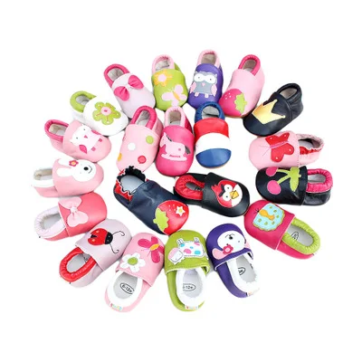 

Wholesale cowskin leather baby shoes Baby shoes soft sole toddler shoes, As picture