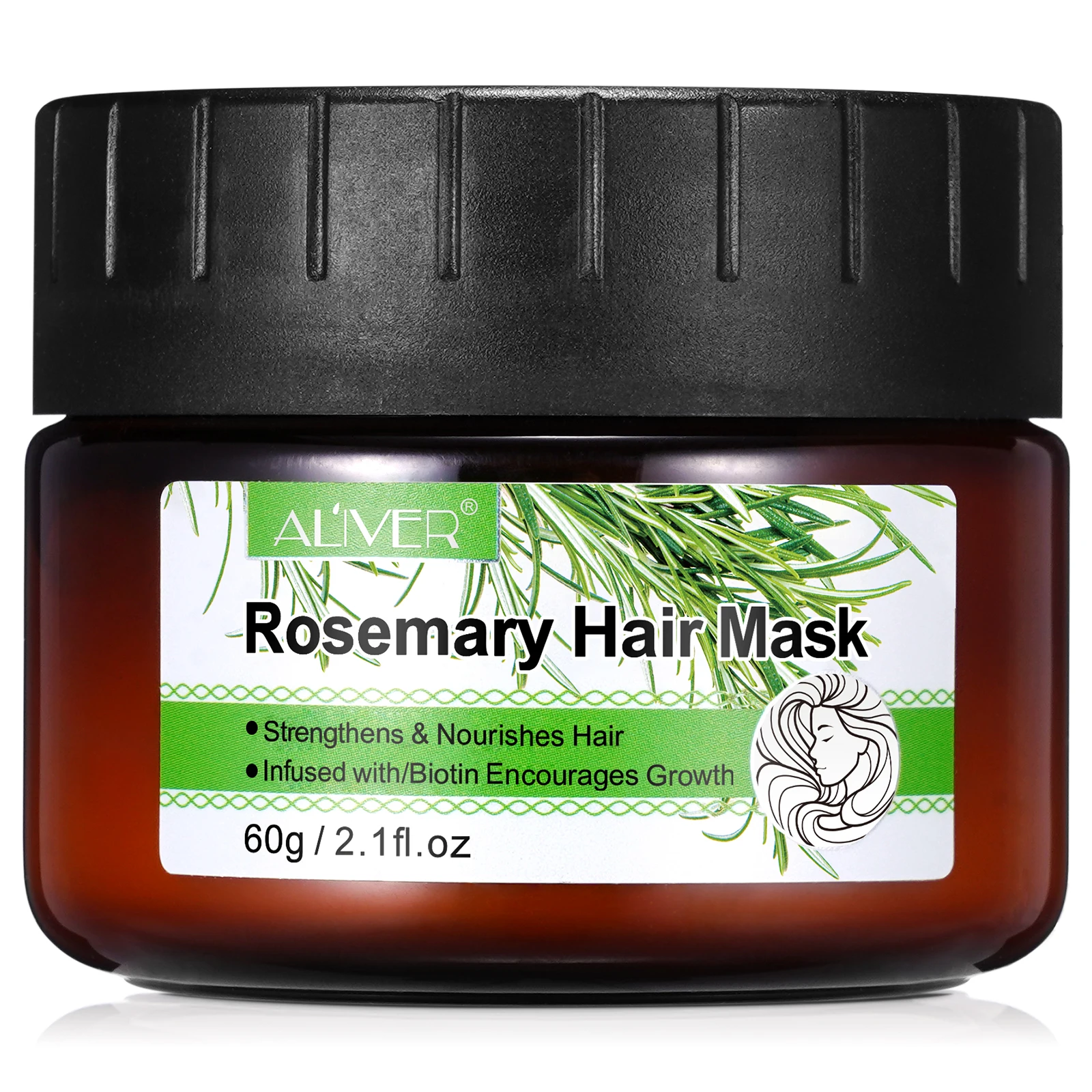 

OEM Private Label Natural Organic Rosemary Hair Mask Biotin Encourages Hair Growth Hydrating Nourishing Hair Mask