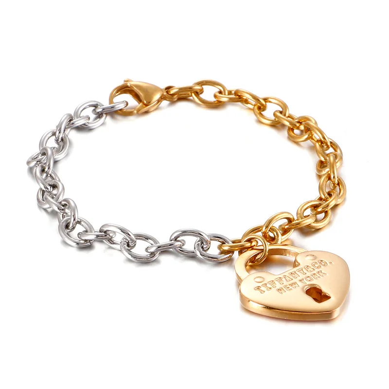 

Amazon New Arrive Hot Selling Charm Bracelet Custom Laser Lettering Heart Bracelet Stainless Steel