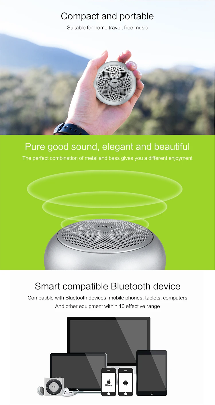 New Design Professional Mini Portable Wireless Blue tooth Outdoor Home Theater Speaker Play Video A110 - ANKUX.COM