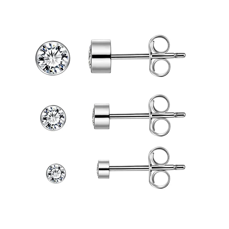 

Factory G23 F136 medical grade Titanium Earrings for sensitive ears hypoallergenic