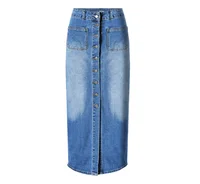 

Spring Autumn Wholesale Girls Jean Skirt Women Cotton Long Denim Skirts