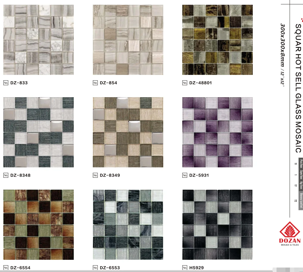 Top Selling Laminated Glass Mosaic tile, use for Wal and kitchen Foshan China