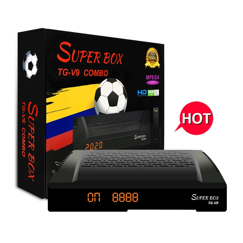 

Super Box TG-V9 New arrival digital tv converter receiver DVB T2 S2 combo tv deocder high definition set top box