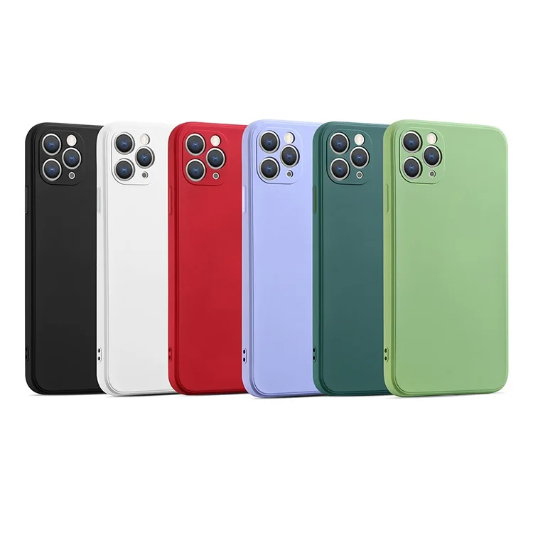 

For iPhone 12 5.4 6.1 6.7 Straight Edge Wholesale Silicone Rubber Paint TPU Custom Designers Mobile Phone Case Cover, Accept customized