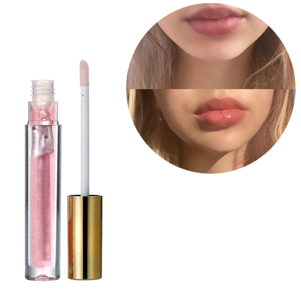 

Top ranking lip glow maximizer makeup clear pink glitter lip plumper gloss private label