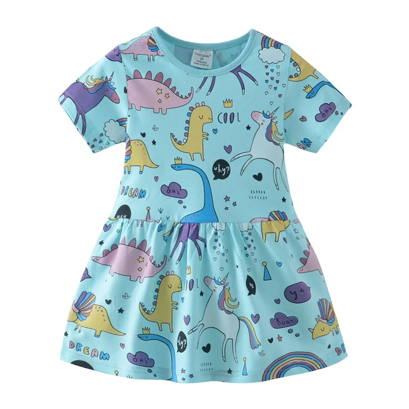 

summer new Dress children's clothing girls short-sleeved dress princess, Picture