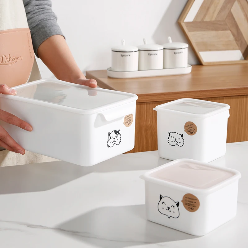 

Refrigerator unfolding food storage box, Transparent