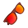 High grade custom log exquisite pattern frame HD polarized wood sunglasses with pouch