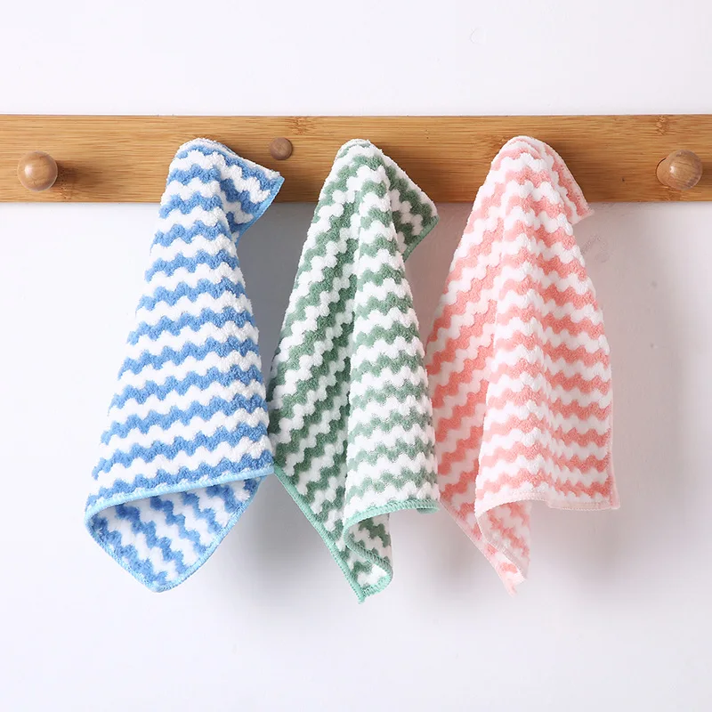 Kitchen Non-stick Oil Washing Cloth Rag Microfiber Dish Cloth High-efficiency Tableware Household Cleaning Towel