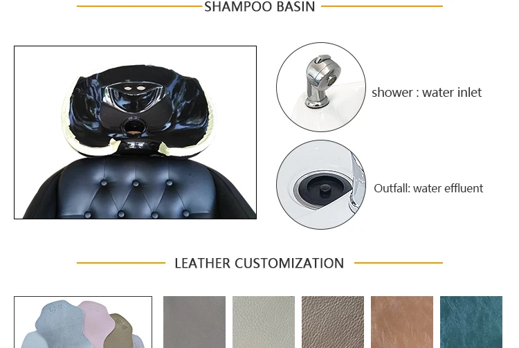 Electric Shampoo chair hair salon furniture reclining shampoo chair with footrest