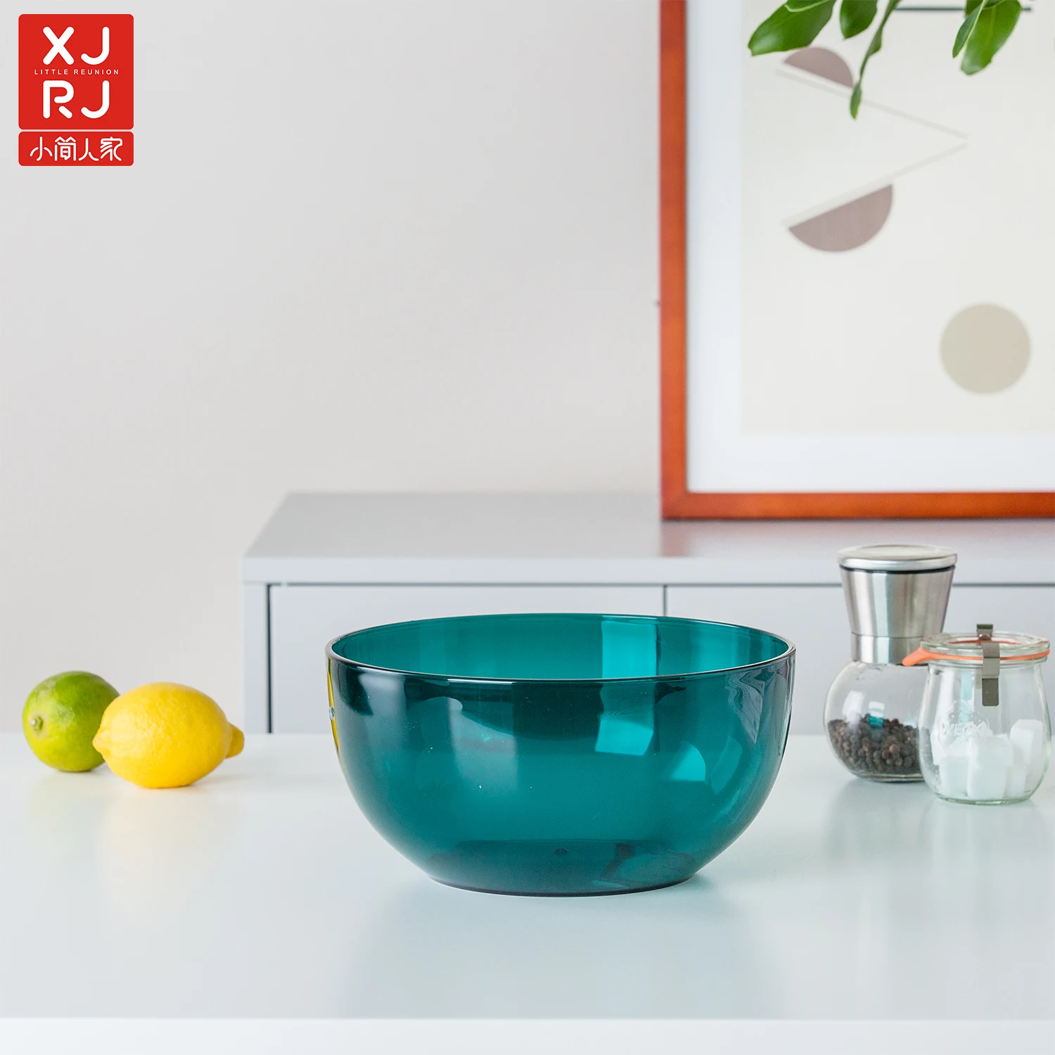 
Hot Sale Big Size Transparent Plastic Salad Bowl Mixing Serving Bowl 