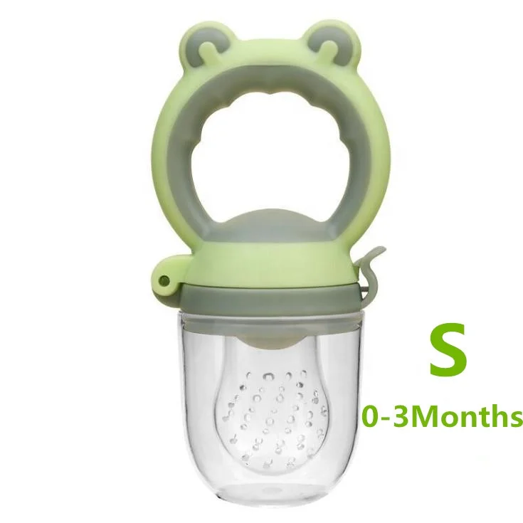 
New Arrival Cartoon Animal Shape Newborn Food Biting Baby Pacifier Baby Fruit Vegetable Feeder 
