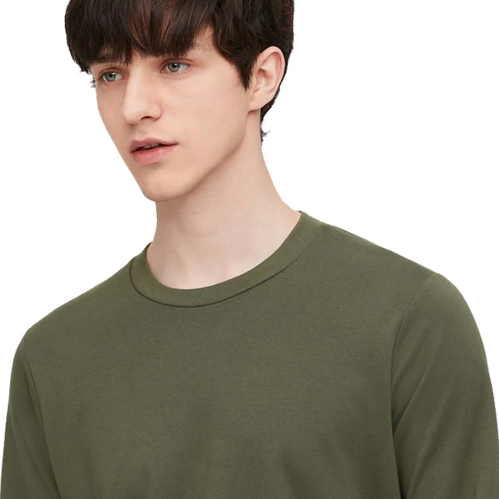 

2020 Hot Sale Customized Printing Machine 100% Cotton Long Sleeve Crew Neck Men T Shirt