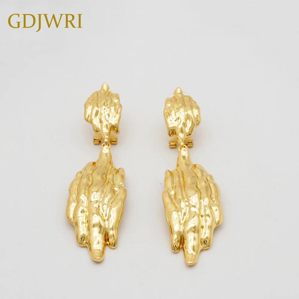 

GDJWRI TC23 wholesale accessories girl luxury women trendy gold drop unique high quality bulk 14k earring, Picture shows
